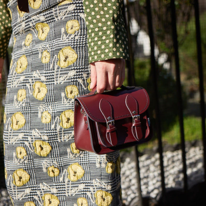 Handmade Leather Micro Satchel - Green-3