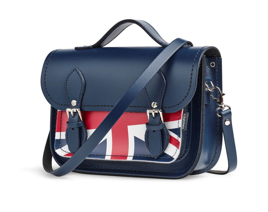 Union Jack Midi Satchel - Navy-1