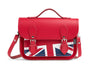 Union Jack Midi Satchel - Pillar Box Red-0