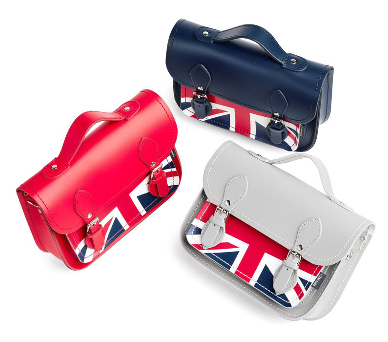 Union Jack Midi Satchel - Ghost Grey-4