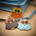 Owl bag charm - Limpet - Shell Blue-1