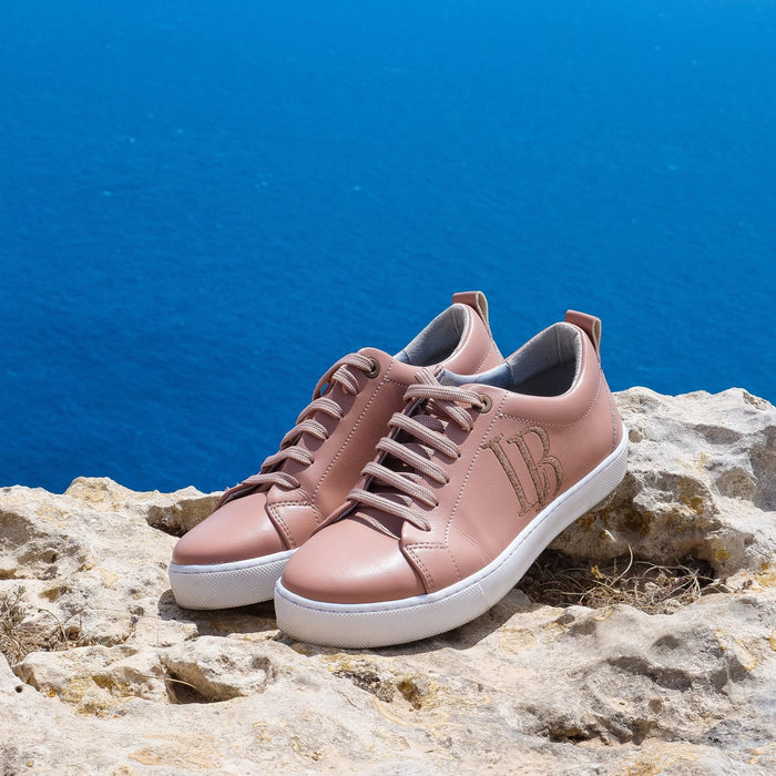 LB Nude Apple Leather Sneakers for Women-3