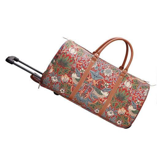 William Morris Strawberry Thief Red - Pull Holdall-0