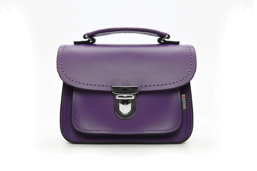 Luna Handmade Leather Bag - Purple-0