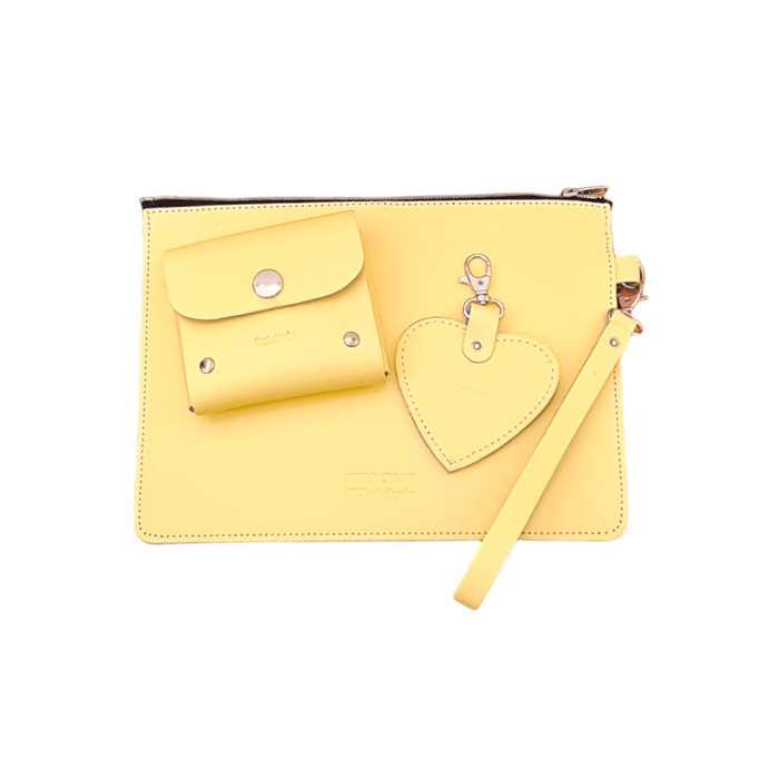 Handmade Leather Midi Collection Gift Set - Primrose - Yellow-2