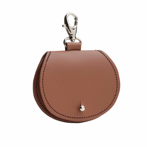 Mini saddle bag coin purse charm - Chestnut-0