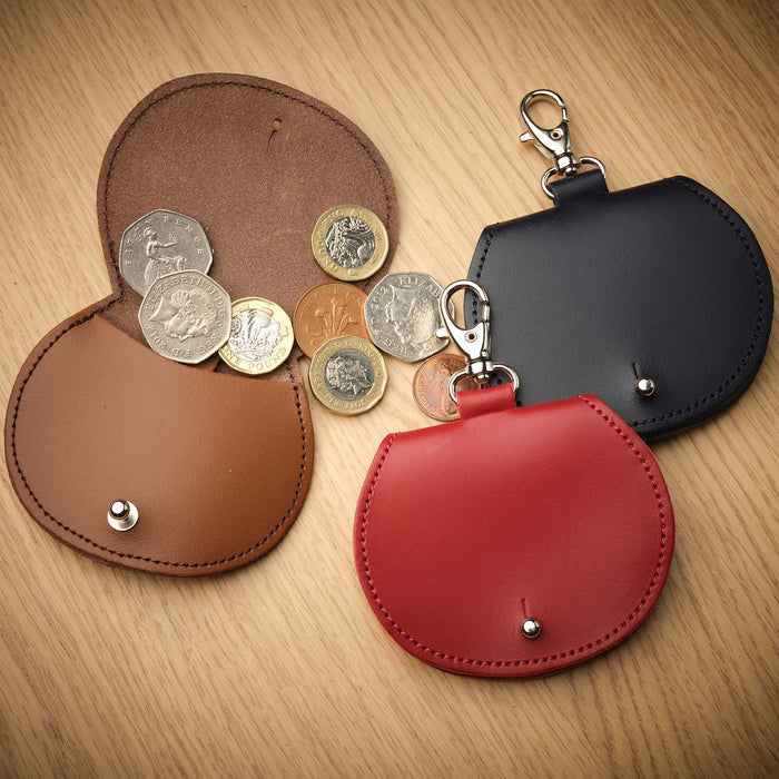 Mini saddle bag coin purse charm - Black-1