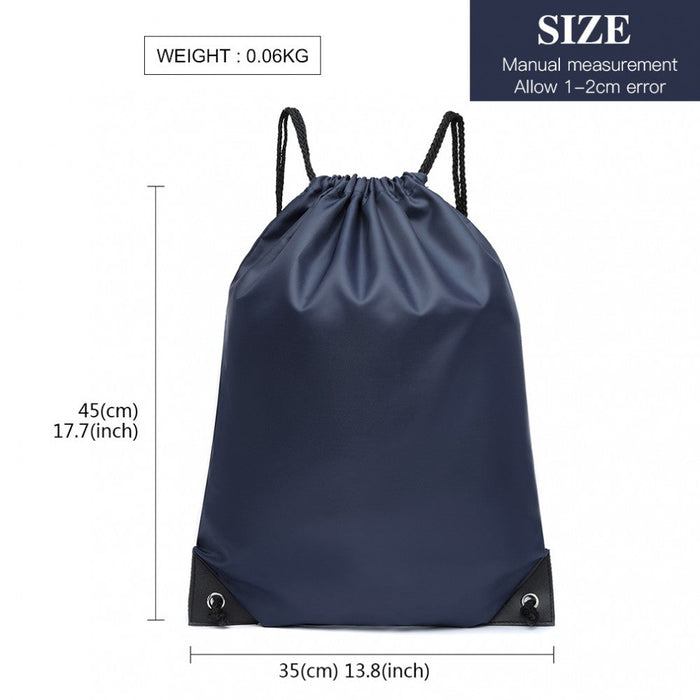 S2020 - Sac à dos à cordon en polyester Kono - Marine