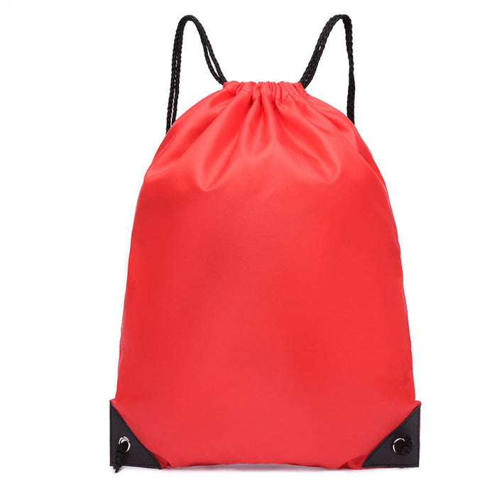 S2020 - Sac à dos à cordon en polyester Kono - Rouge