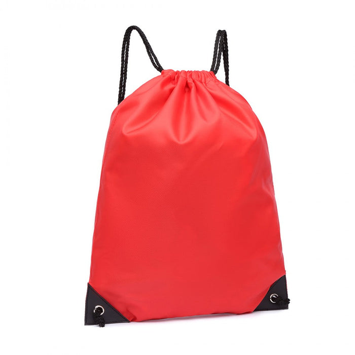 S2020 - Sac à dos à cordon en polyester Kono - Rouge