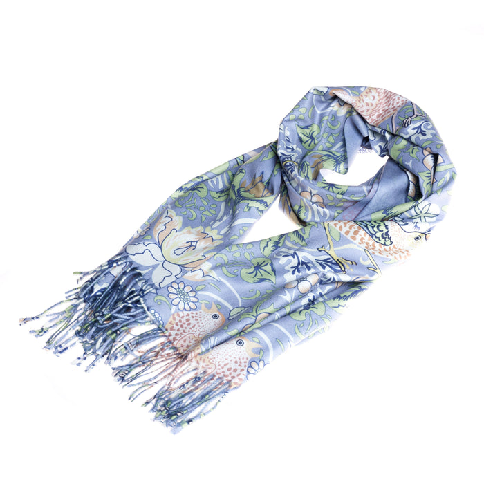 William Morris Strawberry Thief Grey - Art Pashmina-1