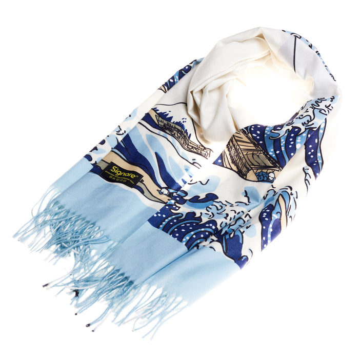 Great Wave of Kanagawa - Art Pashmina-1