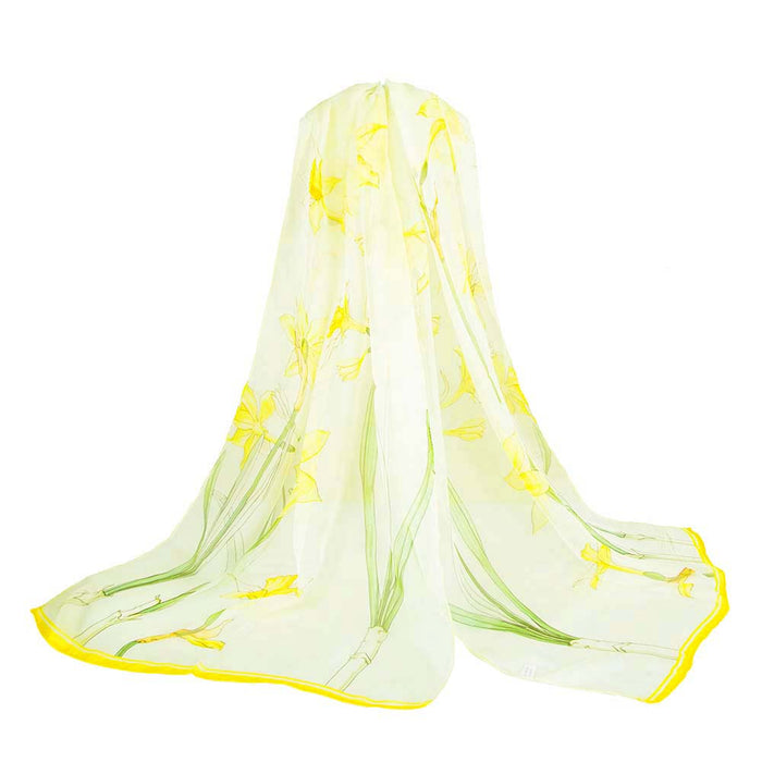 Daffodils - 100% Pure Silk Scarf-1