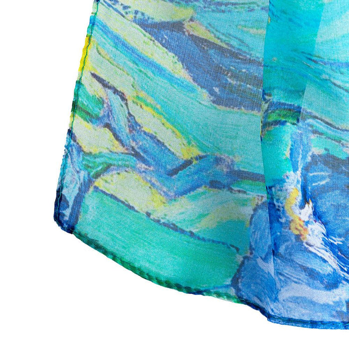 Van Gogh Iris - 100% Pure Silk Scarf - Love Thy Bargains