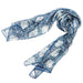 William Morris Pimpernel and Thyme Blue - 100% Pure Silk Scarf-0