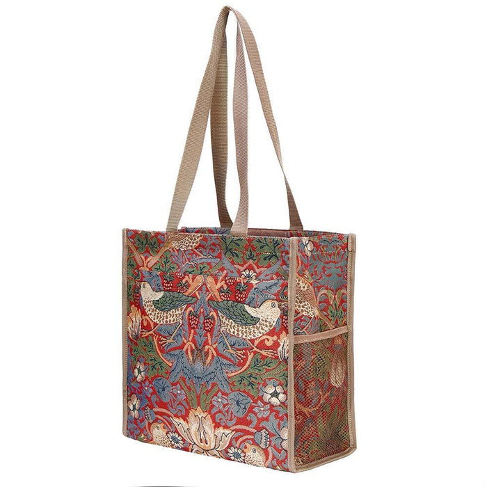 William Morris Strawberry Thief Red - Shopper Bag - Love Thy Bargains