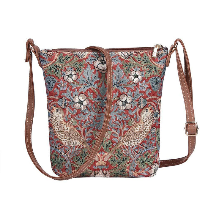 William Morris Strawberry Thief Red - Sling Bag - Love Thy Bargains