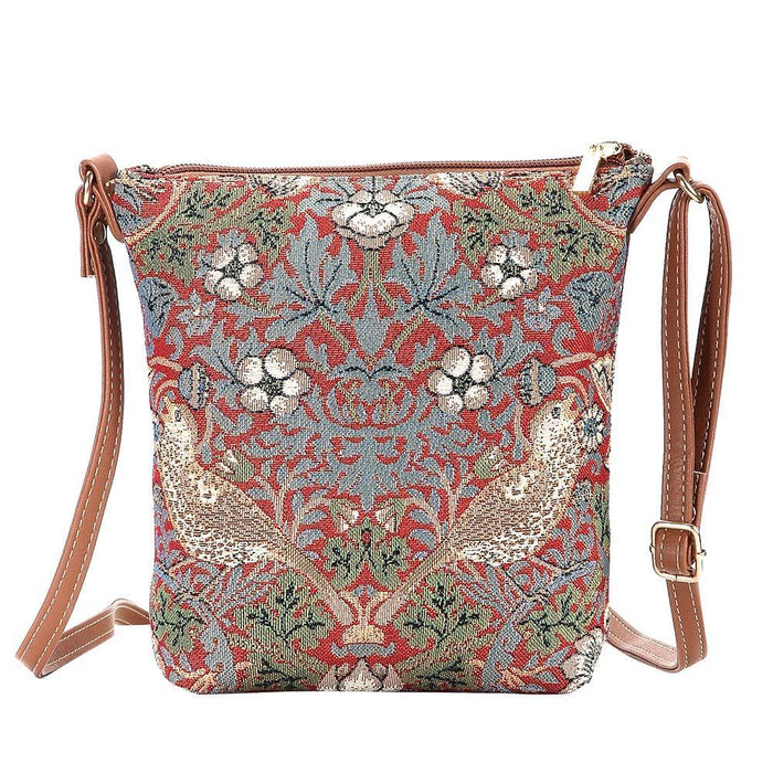 William Morris Strawberry Thief Red - Sling Bag - Love Thy Bargains