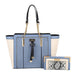 SY2217-BLUE - Women's new fashion snake print color matching handbag without purse - Love Thy Bargains