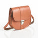 Handmade Leather Pushlock Saddle Bag - Burnt Orange-1