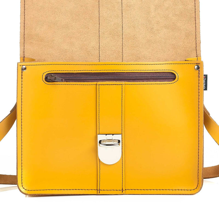 Leather Shoulder Bag - Yellow Ochre-2