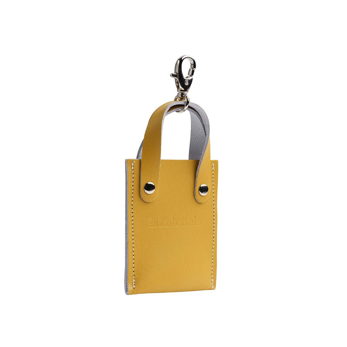 Mini tote bag charm - Ochre Yellow-0