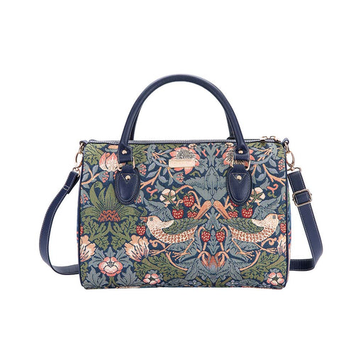 William Morris Strawberry Thief Blue - Travel Bag-0