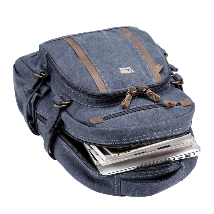 TRP0257 Troop London Classic Canvas Laptop Backpack - Large-5