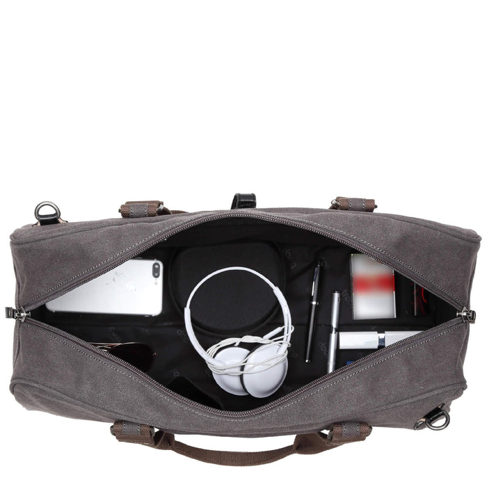 TRP0389 Troop London Classic Canvas Travel Duffel Bag, Large Holdall-9