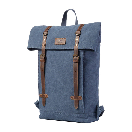 TRP0425 Troop London Heritage Canvas 15" Laptop Backpack, Smart Casual Daypack with Foldable Top-24