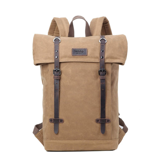 TRP0425 Troop London Heritage Canvas 15" Laptop Backpack, Smart Casual Daypack with Foldable Top-6