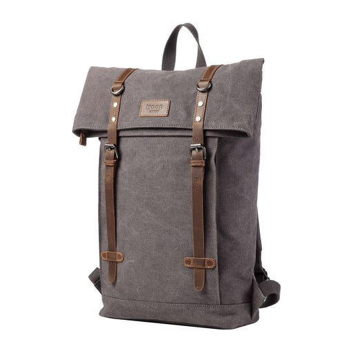TRP0425 Troop London Heritage Canvas 15" Laptop Backpack, Smart Casual Daypack with Foldable Top-19