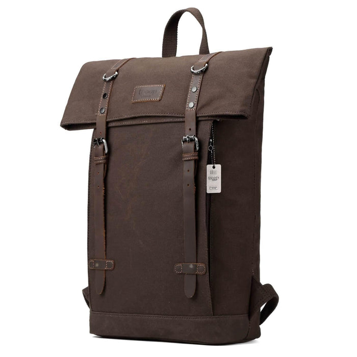 TRP0425 Troop London Heritage Canvas 15" Laptop Backpack, Smart Casual Daypack with Foldable Top-11