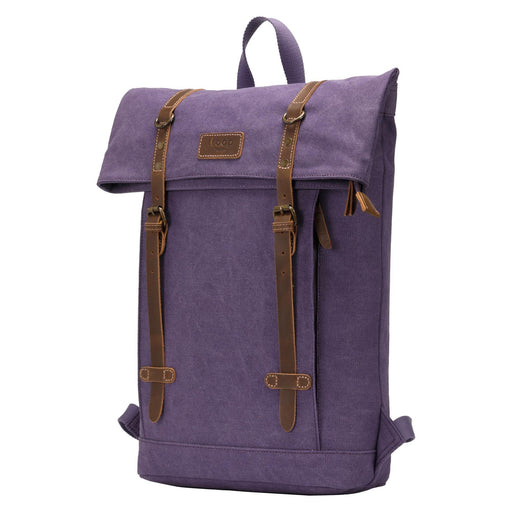 TRP0425 Troop London Heritage Canvas 15" Laptop Backpack, Smart Casual Daypack with Foldable Top-50