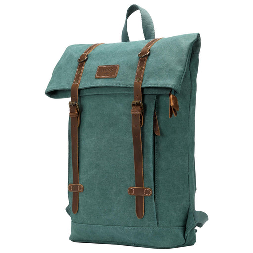 TRP0425 Troop London Heritage Canvas 15" Laptop Backpack, Smart Casual Daypack with Foldable Top-55