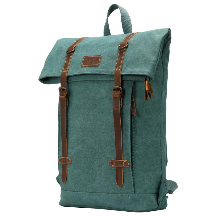 TRP0425 Troop London Heritage Canvas 15" Laptop Backpack, Smart Casual Daypack with Foldable Top-15