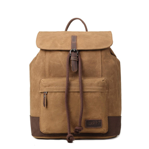 TRP0442 Troop London Heritage Canvas Laptop Backpack, Smart Casual Daypack, Tablet Friendly Backpack-0