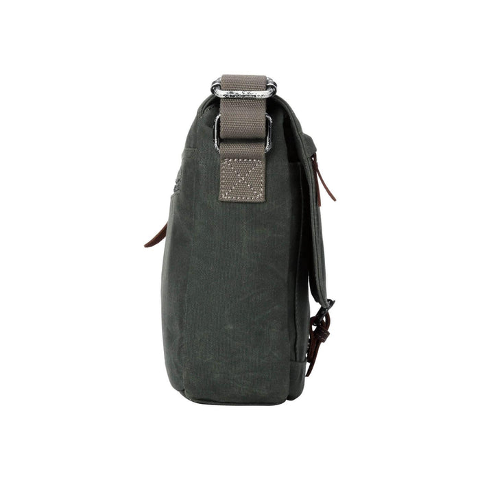 TRP0443 Troop London Heritage Canvas Leather Messenger Bag, Travel Bag, Tablet Friendly-2