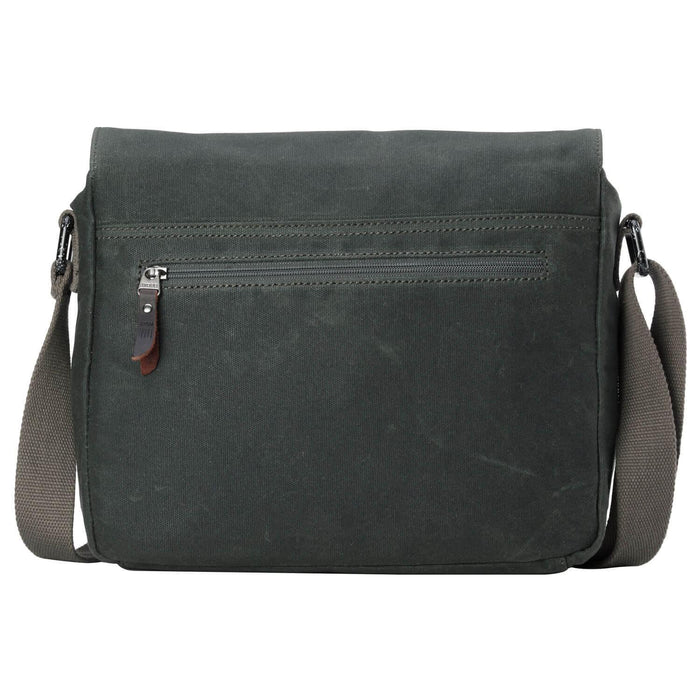 TRP0443 Troop London Heritage Canvas Leather Messenger Bag, Travel Bag, Tablet Friendly-4