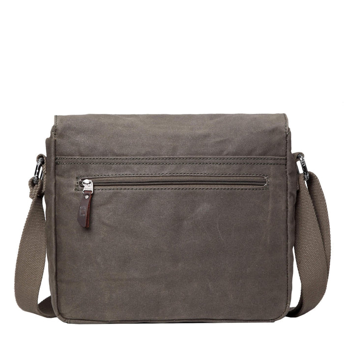 TRP0443 Troop London Heritage Canvas Leather Messenger Bag, Travel Bag, Tablet Friendly-12