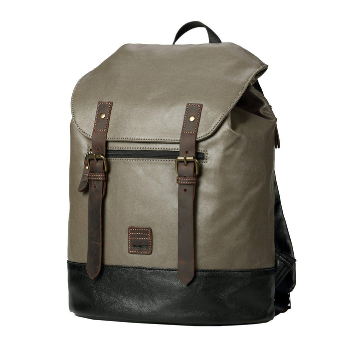 TRP0514 Troop London Heritage Coated Canvas Casual Daypack, Laptop Backpack-0