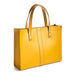 Handmade Leather Shopper - Yellow Ochre-1