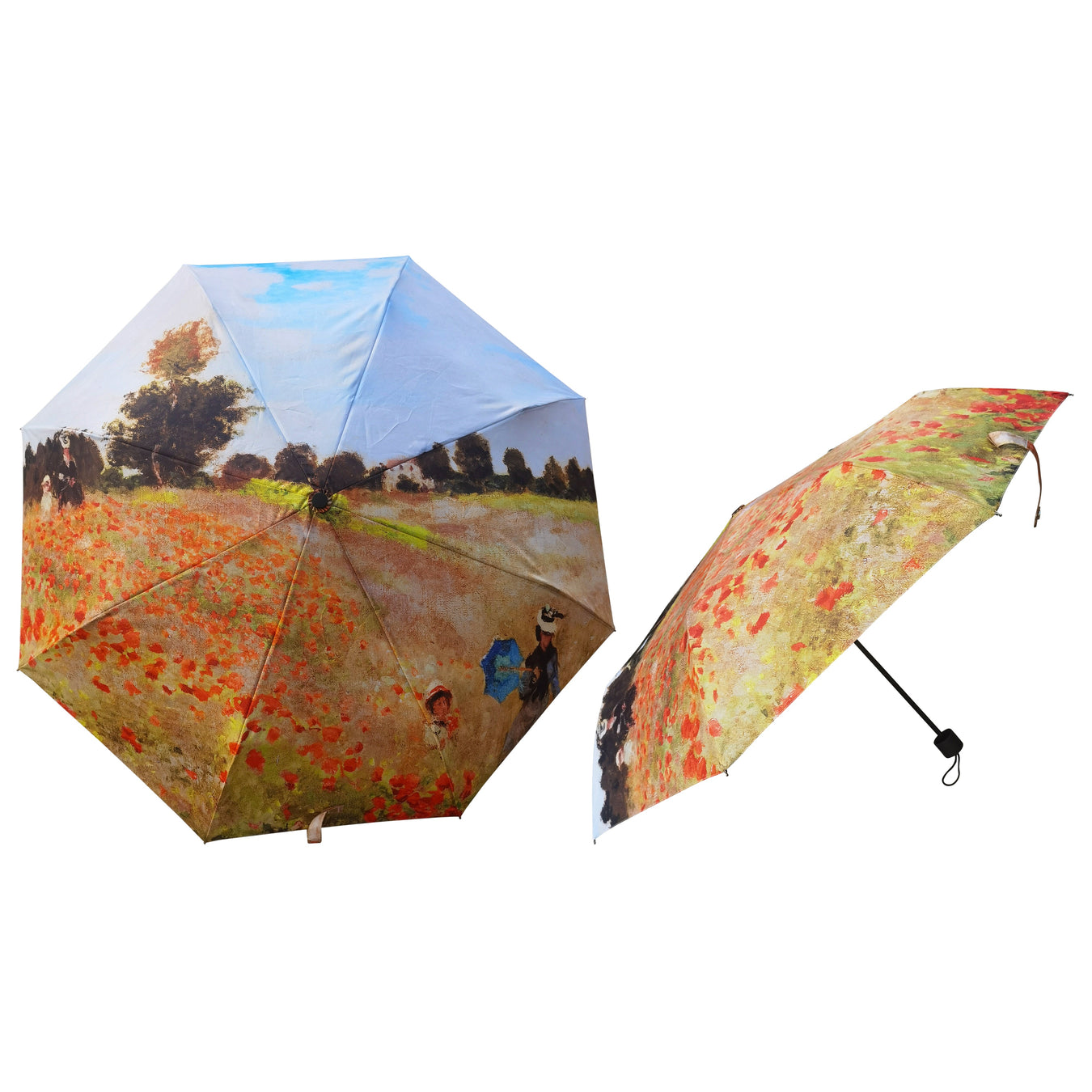 Claude Monet Poppy Field - Art Folding Umbrella-0