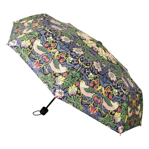 William Morris Strawberry Thief Blue - Art Folding Umbrella-0