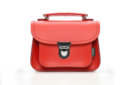 Luna Handmade Leather Bag - Pillarbox Red-0