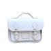 Leather Midi Satchel - White-0