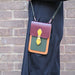Handmade Leather Mobile Phone Pouch Plus - Autumnal Kaleidoscope-1