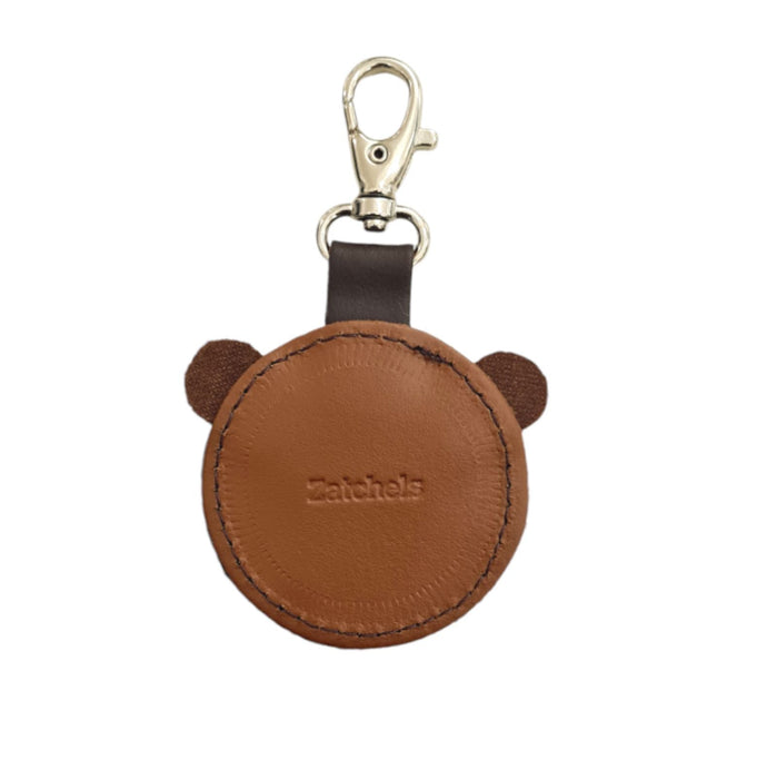 Brown Bear Handmade Leather Bag Charm-1