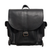 Men's Leather Tannery Backpack - Black-0