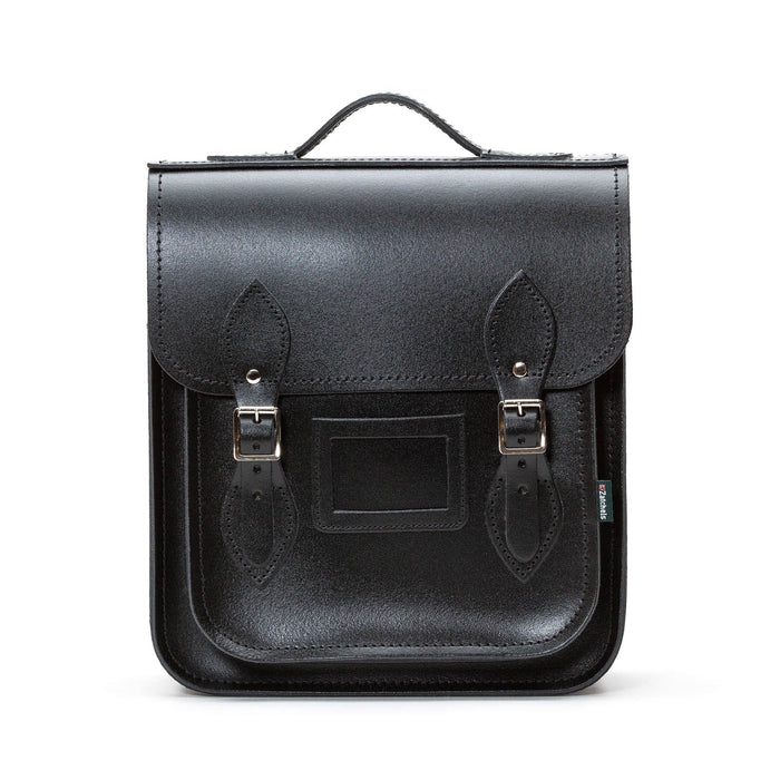 Handmade Leather City Backpack - Black-0